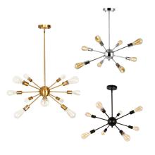 Modern Chandeliers Brushed Brass Lights for Dining Room