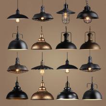Loft Retro Black Wrought Iron Pendant Light